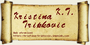 Kristina Tripković vizit kartica